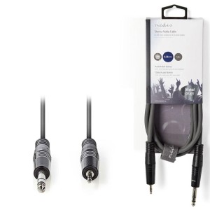 NEDIS COTH23205GY15 Cable de audio estéreo 6.35 mm Macho - 3.5 mm Macho 1.5m Gris