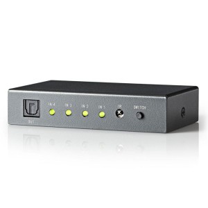 NEDIS ASWI2504AT Optischer Audio-Switch 4-Port - 4x Toslink-Eingang 1x Toslink-Ausgang