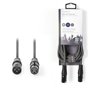 NEDIS COTH15010GY30 Symmetrisches XLR-Audiokabel XLR 3-Pin-Stecker - XLR 3-Pin-Buchse 3