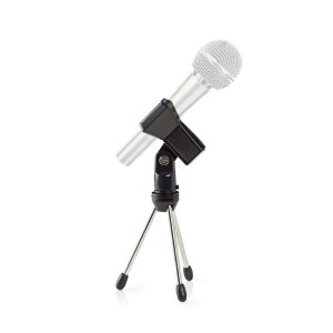 NEDIS MPST05BK Mikrofon-Tischständer Max 0.8 kg Schwarz Silber