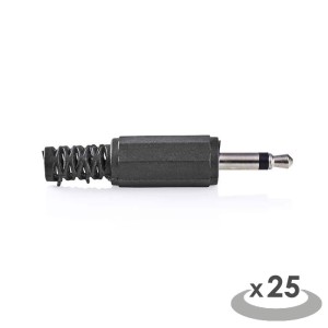 NEDIS CAVC22980BK Jack Connector Mono 3.5 mm Male 25 pieces Black
