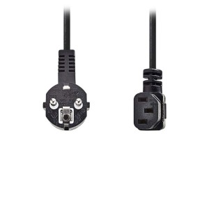 NEDIS CEGP10020BK20 Power Cable Schuko Male Angled - IEC-320-C13 Angled 2.0 m Bl