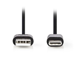 NEDIS CCGP60600BK10 USB 2.0 Cable Type-C Male - A Male 1.0 m Black