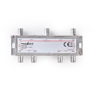 NEDIS SSPL610ME Satellite F-Splitter Ganancia máxima de 17 dB 5 - 2400 MHz 6 salidas