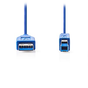 NEDIS CCGP61100BU30 USB 3.0 Cable A Male - B Male 3.0 m Blue