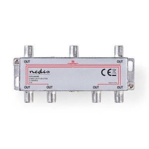 NEDIS SSPL600ME CATV F-Splitter Ganancia máxima de 10 dB 5 - 1000 MHz 6 salidas