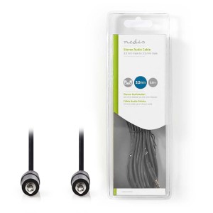 NEDIS CAGB22000BK50 Cable de audio estéreo de 3.5 mm macho - 3.5 mm macho 5.0 m negro