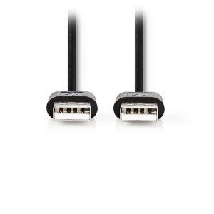 NEDIS CCGT60000BK20 Cable USB 2.0 A Macho - A Macho 2.00 m Negro