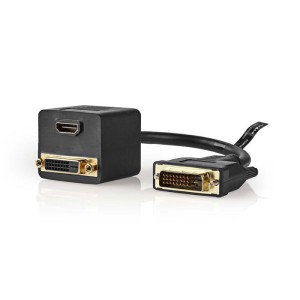NEDIS CCGP32951BK02 DVI-Adapterkabel DVI-D 24 + 1-Pin-Stecker-DVI-D 24 + 1-Pin-Buchse +