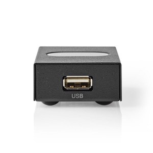 NEDIS CSWI6002BK Conmutador USB de 2 puertos Negro
