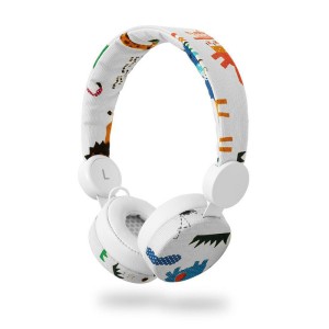 NEDIS HPWD4104WT Cuffie cablate Cavo tondo da 1.2 m On-ear Elefante Bianco