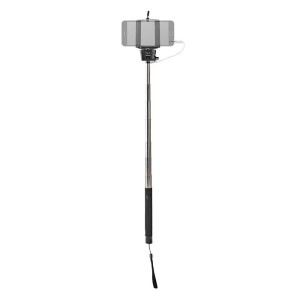 NEDIS SEST100BK Ausziehbarer Selfie-Stick Wired Shutter Rutschfester Griff Sicherheitskabel