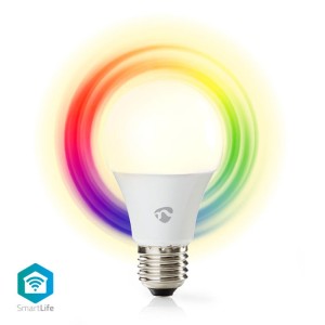 NEDIS WIFILC11WTE27 WiFi Smart RGB Bombilla LED a todo color y blanco cálido E27