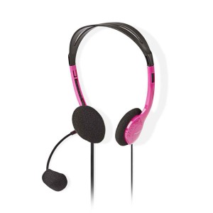 NEDIS CHST100PK PC-Headset On-Ear 2x 3.5 mm Anschlüsse 2.0 m Rosa