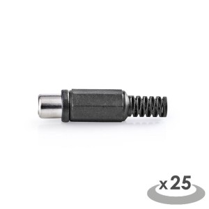 NEDIS CAVC24915BK Cinch-Stecker Cinch-Buchse 25 Stück Schwarz