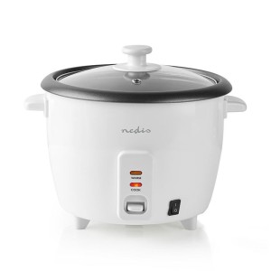 NEDIS KARC06WT Βραστήρας ρυζιού 0,6L, σε λευκό χρώμα.