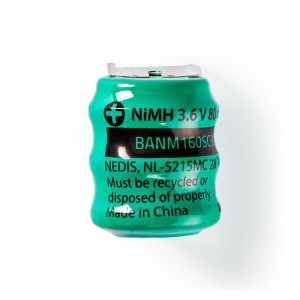 NEDIS BANM160SC3 Batteria all'idruro di nichel-metallo Connettore a saldare da 3.6 V 80 mAh