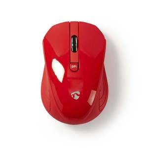 NEDIS MSWS400RD Wireless Mouse 800 / 1200 / 1600 DPI 3-Button Red