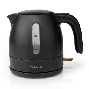 NEDIS KAWK300EBK Βραστήρας Νερού 1L 2200W με 360° Βάση, Φίλτρο Αλάτων και Προστασία Βρασμού
