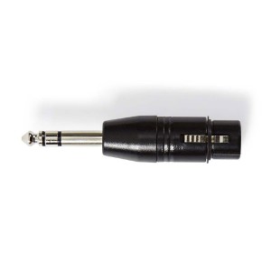NEDIS COTP15941BK XLR Adapter Stereo XLR 3-pin Female - 6.35 mm Male Black