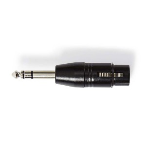 NEDIS COTP15941BK Adattatore XLR Stereo XLR 3-pin Femmina - 6.35 mm Maschio Nero