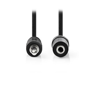 NEDIS CAGT22050BK50 Stereo-Audiokabel 3.5 mm Stecker 3.5 mm Buchse 5.0 m Schwarz