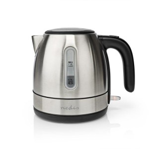 NEDIS KAWK300EAL Βραστήρας Νερού 1L Ανοξείδωτος 2200W με 360° Βάση και Φίλτρο Αλάτων