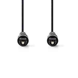 NEDIS CAGT25000BK10 Cable de audio óptico TosLink Macho TosLink Macho 1.0 m Negro