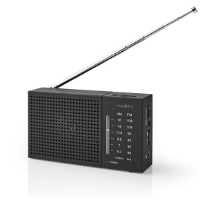 NEDIS RDFM1200BK Radio FM/AM 1.5 W tascabile nera