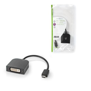 NEDIS CCGP64552BK02 Adaptador USB USB 3.2 Gen 1 USB Tipo-C Macho DVI-D 24 + 1-Pin Fem