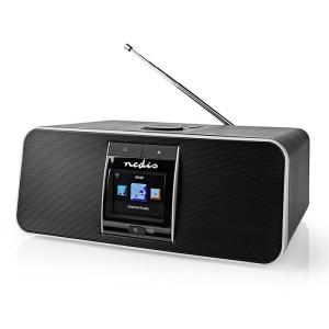 NEDIS RDIN5005BK Radio Internet 42 W DAB + FM Telecomando Bluetooth Nero / Argento