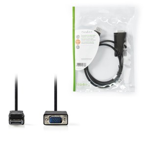 NEDIS CCGP37301BK10 VGA-Kabel DisplayPort-Stecker VGA-Stecker Maximale Auflösung: 1080