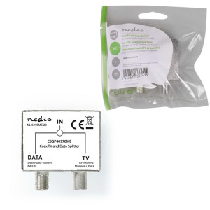 NEDIS CSGP40970ME Satelliten- und Antennenadapter F-Buchse / IEC (Koax) Stecker IEC (Co