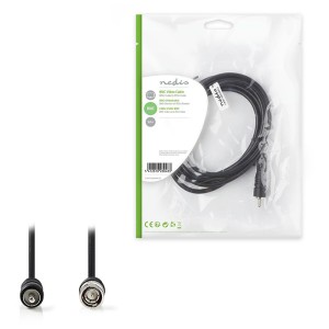 NEDIS CVGP24800BK30 BNC Video Cable BNC Macho RCA Macho niquelado 75 Ohm 3m Bl