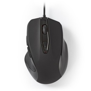 NEDIS MSWD400BK Mouse cablato Nedis 800/1200/2400/3200 DPI 6 pulsanti nero