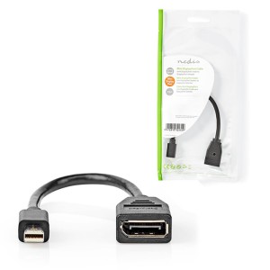 NEDIS CCGP37454BK02 Cable Mini DisplayPort DisplayPort 1.4 48 Gbps niquelado