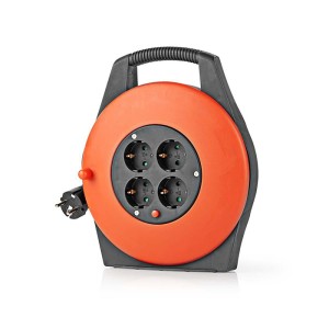 NEDIS PECCR10 ENCHUFE CARRETE CON CONTACTO A TIERRA 10.0m 3200W NEGRO / NARANJA