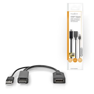 NEDIS CCGP34300BK02 ADATTATORE HDMI CONNETTORE HDMI-DISPLAYPORT MASCHIO NERO