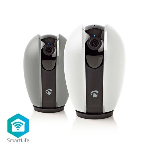 NEDIS WIFICI21CGY SMARTLIFE INDOOR CAMERA WI-FI FULL HD 1080p PAN TIL GRIGIO SCURO / BIANCO