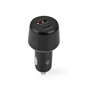 NEDIS CCPD65W100BK KFZ-LADEGERÄT 2.0 / 3.0 / 3.25 A MIT 2 ANSCHLÜSSEN USB-A / USB-C 65 W