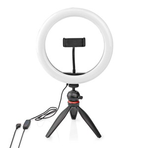 NEDIS RLSTND100BK RING LIGHT 10inch 120 LEDs 2700 - 6700K TRIPOD BLACK