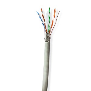 NEDIS CCBG8524GY100S ROTOLO CAVO DI RETE CAT6 S/FTP 100.0m INTERNO GRIGIO