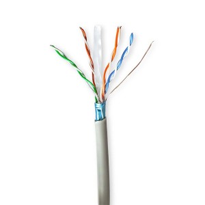 NEDIS CCBG8522GY100 CAVO DI RETE IN ROTOLO CAT6 A FILI F/UTP 100.0m INTERNO GRIGIO