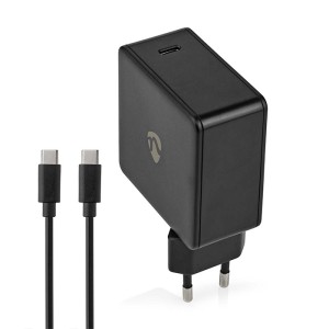 NEDIS WCPD65W100BK CARGADOR DE PARED 3.0 / 3.25A NÚMERO DE SALIDA: 1xUSB-C 2.00m MAX. POTENCIA DE SALIDA: 65W