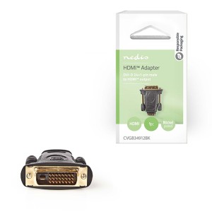 NEDIS CVGB34912BK HDMI-Adapter DVI-D 24+1-poliger Stecker – HDMI-Buchse schwarz