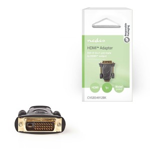 NEDIS CVGB34912BK ADAPTADOR HDMI DVI-D 24+1-Pin MACHO - HDMI HEMBRA NEGRO