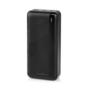 NEDIS UPBKPD30000BK POWERBANK 30000 mAh 1.5 / 2.0 / 3.0 A MIT 2 AUSGANGSANSCHLÜSSEN: 1x USB-A / 1x USB