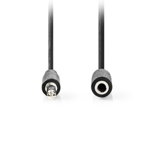 NEDIS CAGL22050BK50 STEREO-AUDIOKABEL 3.5 mm STECKER - 3.5 mm BUCHSE 5.00 m SCHWARZ