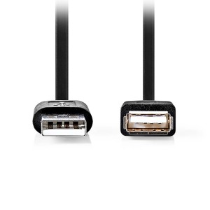 NEDIS CCGL60010BK10 Καλώδιο USB High-Speed Α αρσ. - USB A θηλ., 1.00m.