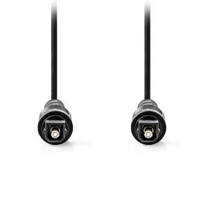 NEDIS CAGL25000BK50 Καλώδιο οπτικής ίνας, TosLink αρσ. - αρσ., 5.00m σε μαύρο χρώμα.